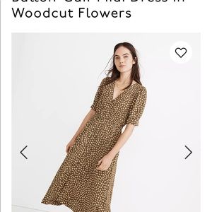 Button Cuff MIDI Dress - Madewell